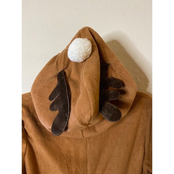 Unisex Merry Christmas by Poof Reindeer one piece zip up pajamas Sz S‎ - Picture 8 of 13